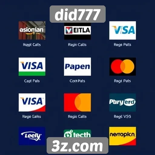 Métodos de pagamento disponíveis no did777